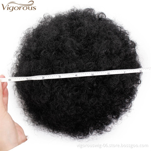 Vigorous Synthetic Afro Kinky Curly Hair Bun Short Drawstring Ponytail Bun Hairpiece For Black Women Ponytail Hair Piece